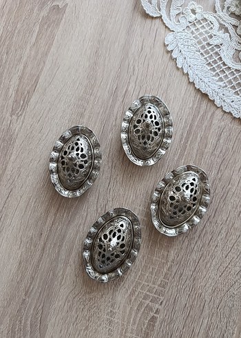 İşlemeli Gümüş Renkli kahve yani lokumluklari - Görsel 2