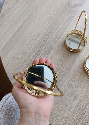 Parlak Altın Renkli kahve yani lokumluk veya sunumluk - Görsel 3