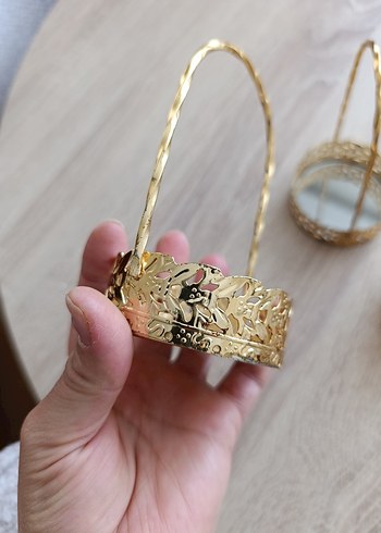 Parlak Altın Renkli kahve yani lokumluk veya sunumluk - Görsel 4