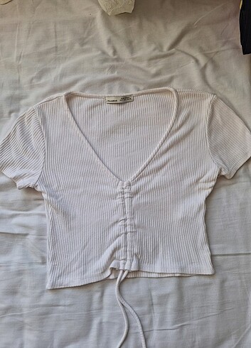 36 Beden beyaz Renk crop tişört 