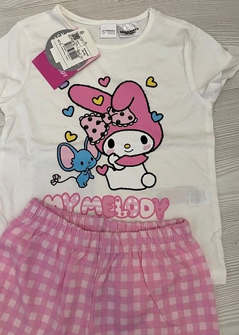 LC Waikiki Kız Bebek Pembe Dantel Detaylı Kısa Kollu Takım 3/4 yaş