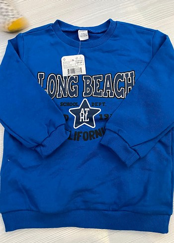 Mavi Erkek Çocuk Baskılı Sweatshirt 2/3 yaş - Görsel 2