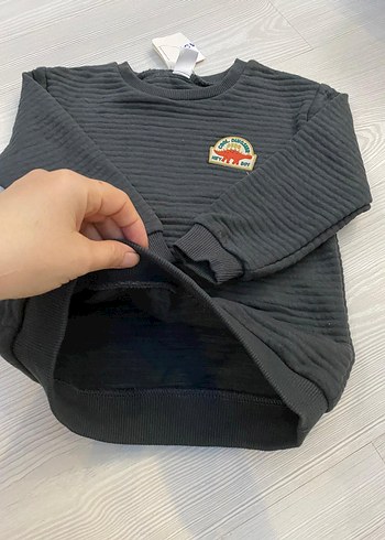 Erkek Çocuk Siyah Triko Sweatshirt 2.3 yaş - Görsel 2