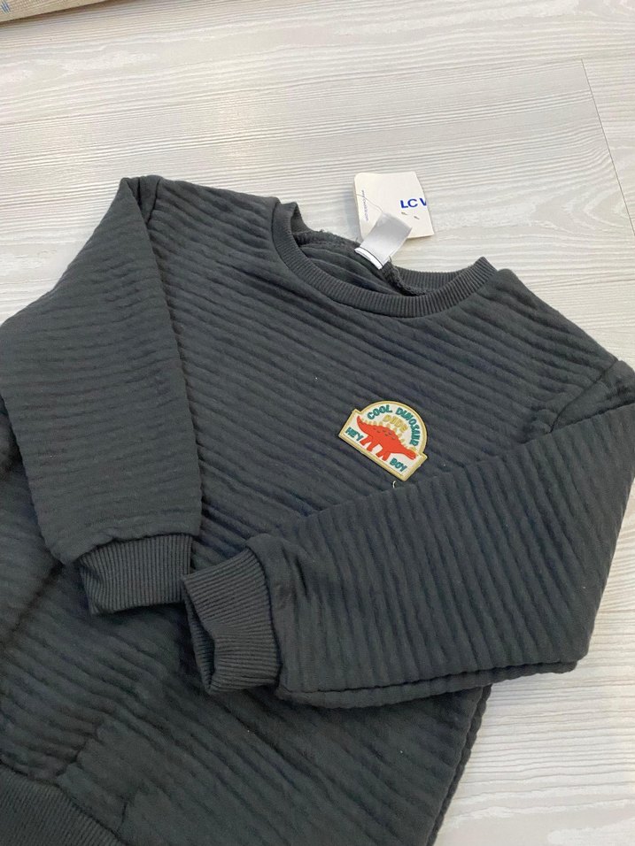 Erkek Çocuk Siyah Triko Sweatshirt 2.3 yaş - Görsel 3
