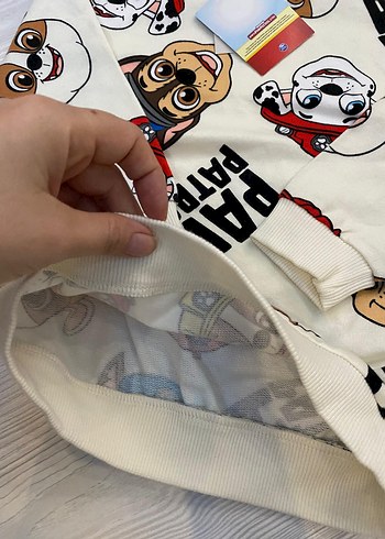 Beyaz Baskılı Erkek Çocuk Sweatshirt 2.3 yaş - Görsel 3