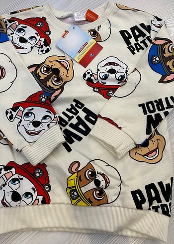 Beyaz Baskılı Erkek Çocuk Sweatshirt 2.3 yaş - Görsel 2