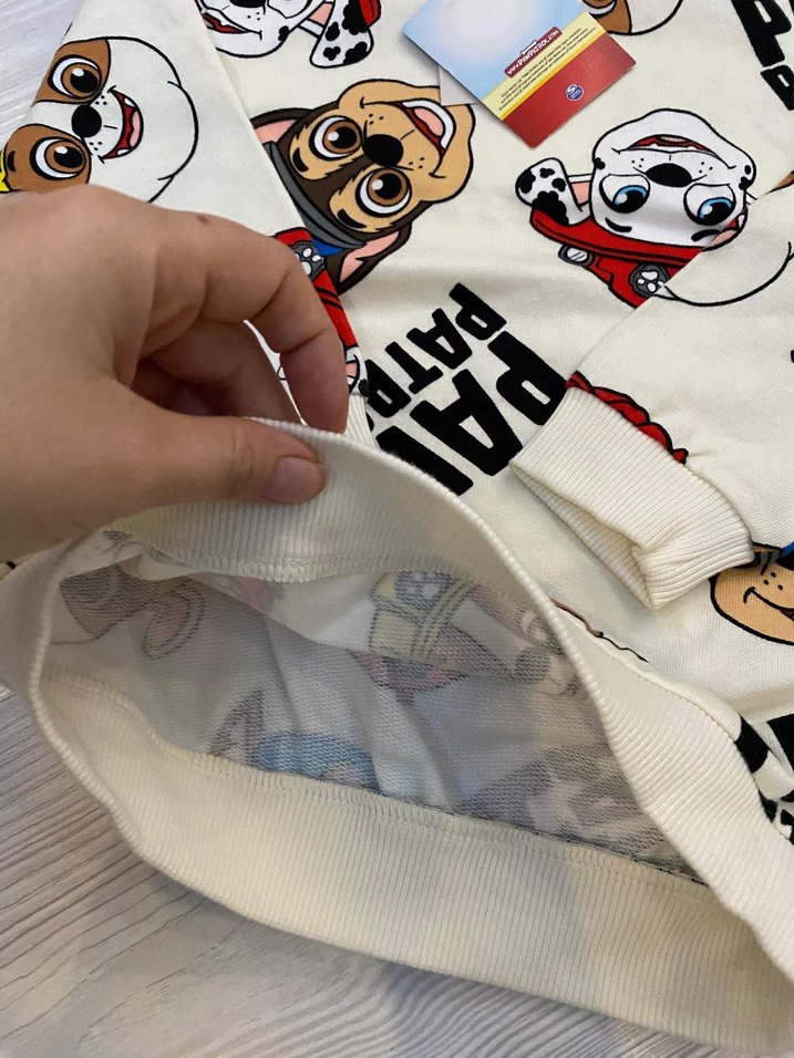 Beyaz Baskılı Erkek Çocuk Sweatshirt 2.3 yaş - Görsel 3