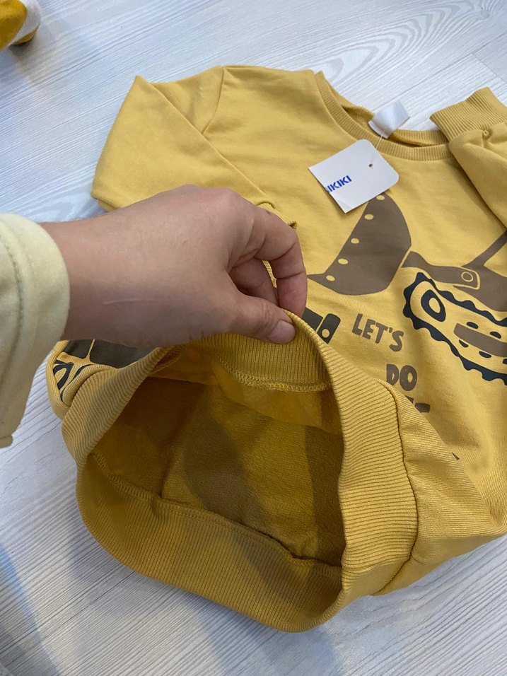 Sarı Baskılı Erkek Çocuk Sweatshirt 2/3 yaş - Görsel 3