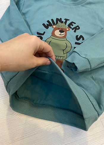 Mavi Uzun Kollu Erkek Çocuk Sweatshirt 3.4 yaş - Görsel 3