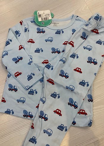 Renkli Baskılı Erkek Bebek Uzun Kollu Takım 2.3 yaş - Görsel 2