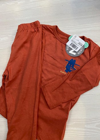 Kiremit rengi Bebek Erkek Uzun Kollu Takım 4/5 yaş - Görsel 2