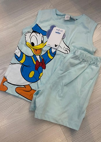 Mavi Donald Duck Baskılı Erkek Bebek Takım 2/3 yaş - Görsel 2