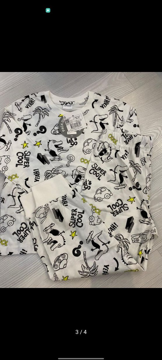 Baskılı Uzun Kollu Bebek Erkek Takımı 2/3 yaş - Görsel 3