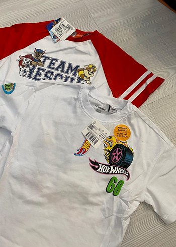 Erkek Çocuk Renkli Baskılı Kısa Kollu Tişört 2 li 2.3 yaş - Görsel 3