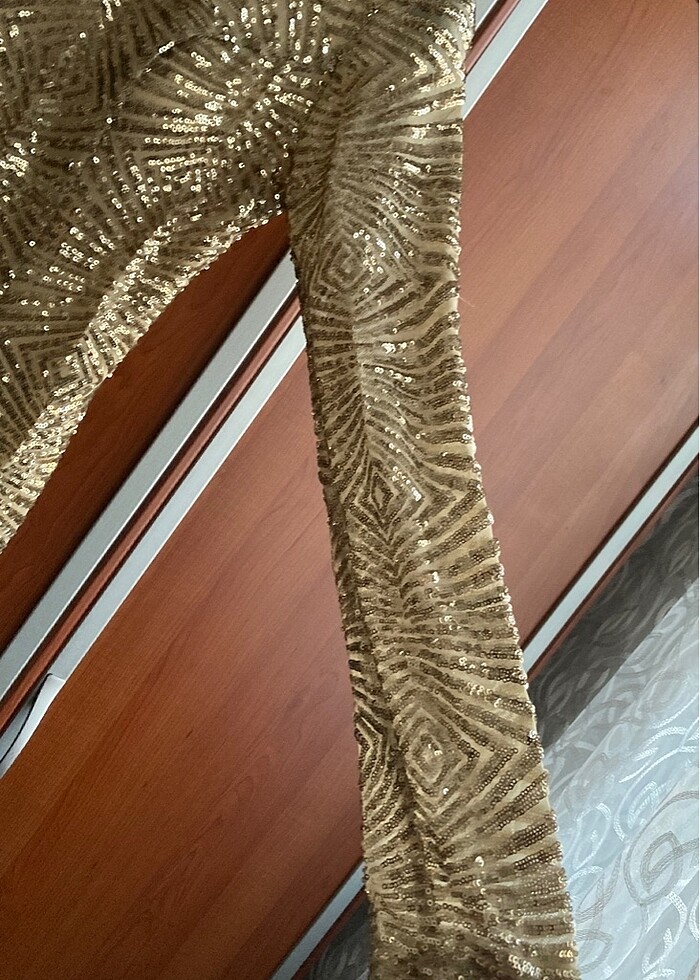 PULLU UZUN ELBİSE - Görsel 5