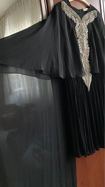 Tüllü Taşlı Kısa Elbise - Görsel 6