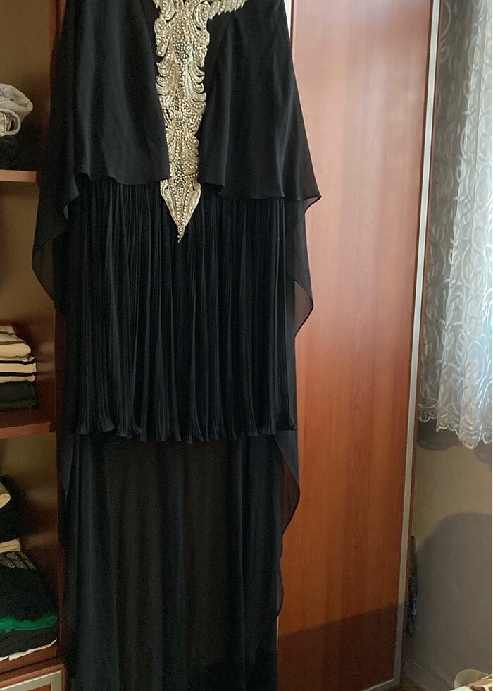 Tüllü Taşlı Kısa Elbise - Görsel 2