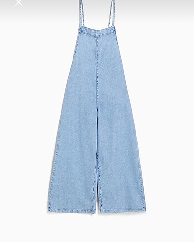 Bershka Askılı Denim Tulum