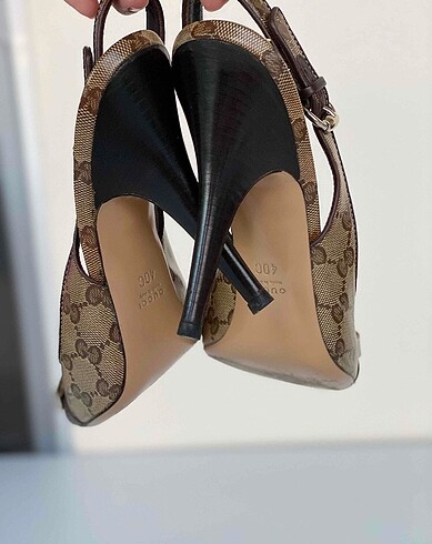 40 Beden kahverengi Renk Gucci ince topuklu