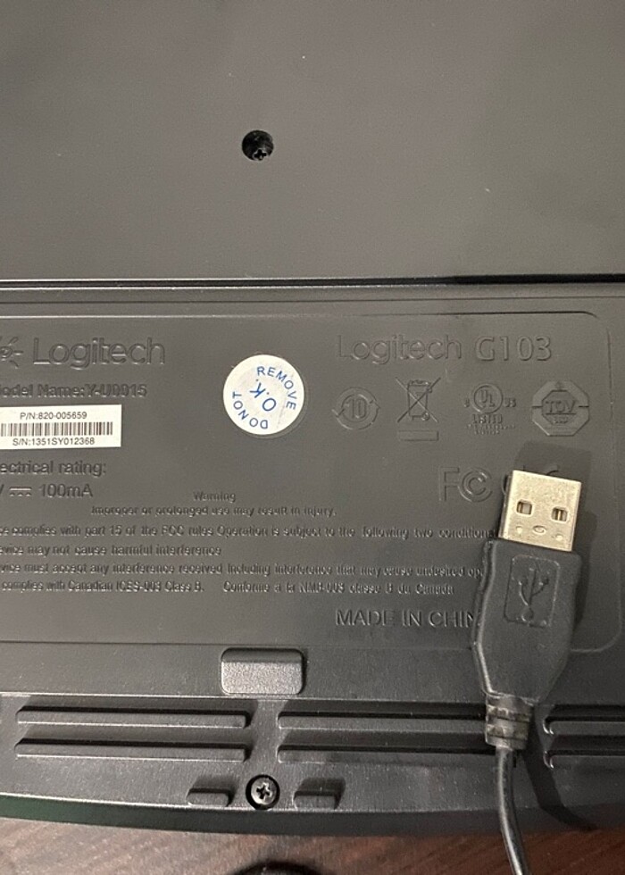 Logitech G103 gaming klavye - Görsel 4