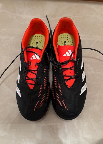 Kırmızı Siyah Erkek Futbol Ayakkabısı Velcro - Görsel 5