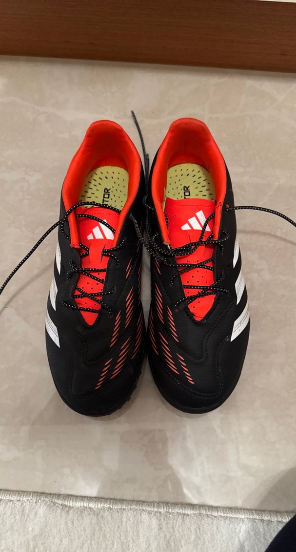 Kırmızı Siyah Erkek Futbol Ayakkabısı Velcro - Görsel 5