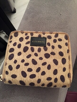 Leopar desenli kaliteli cuzdan