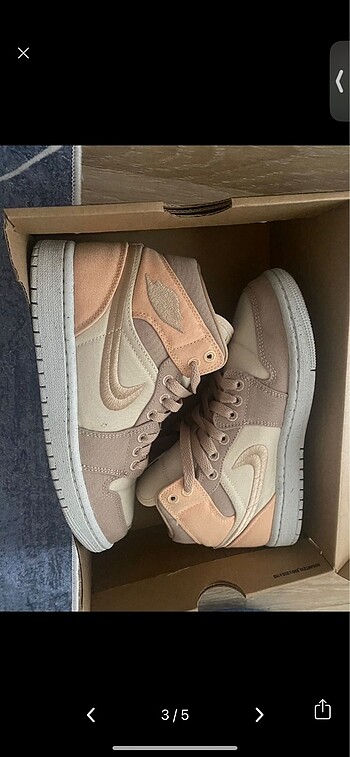 37,5 Beden ten rengi Renk Nike Jordan kadın spor ayakkabı