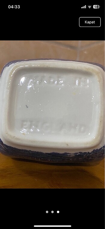 Antika İngiliz damga şekerlik - Görsel 3