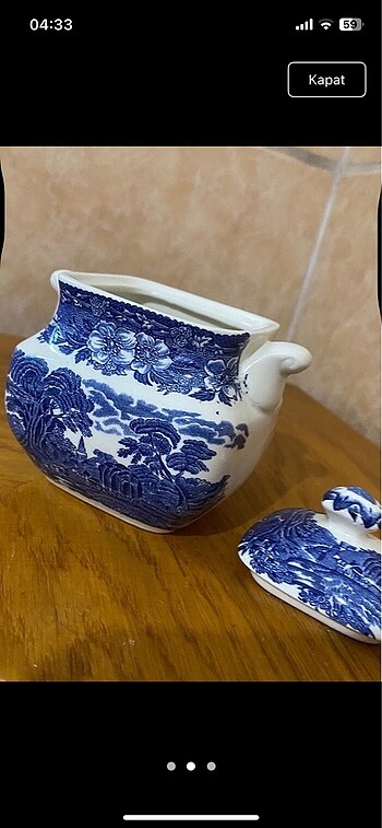 Antika İngiliz damga şekerlik - Görsel 2