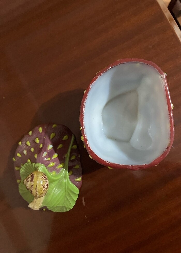 Antika Vallerysthal Fransız el yapımı şekerlik - Görsel 5