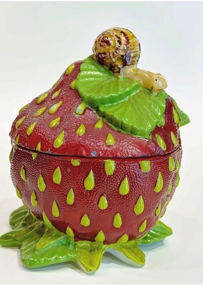 Antika Vallerysthal Fransız el yapımı şekerlik - Görsel 2