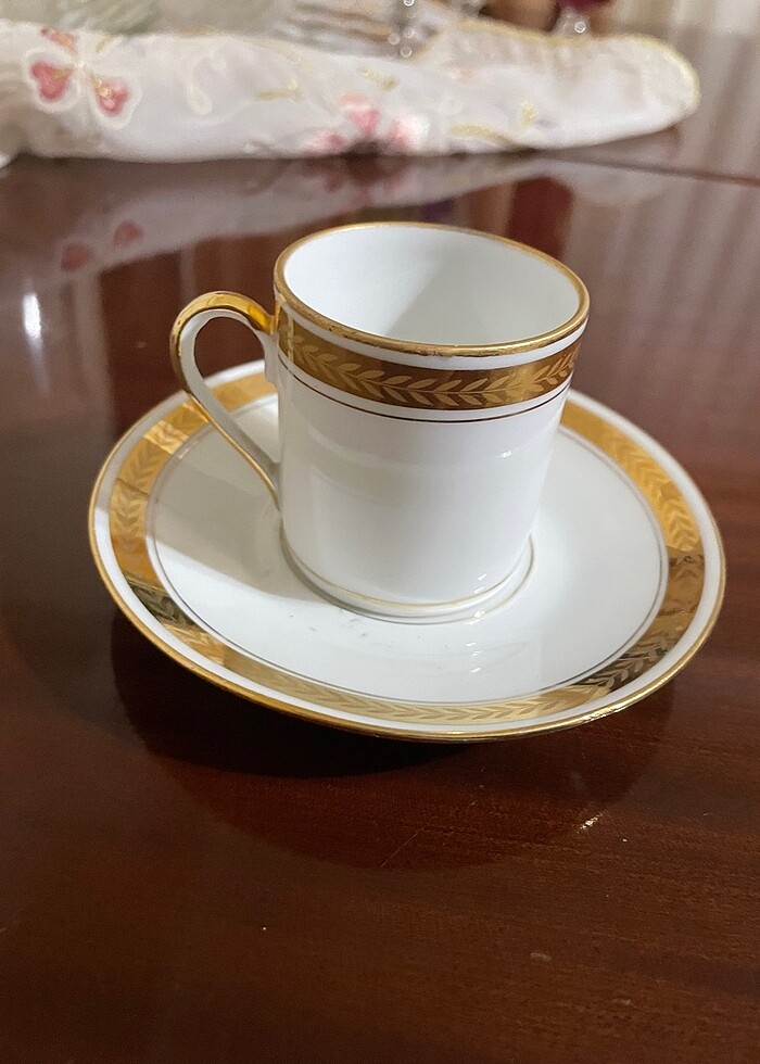 Antika Fransız porselen kahve fincanı - Görsel 3