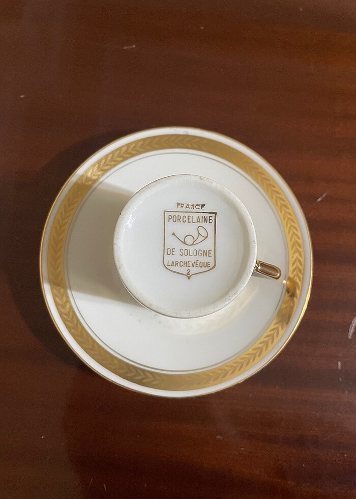 Antika Fransız porselen kahve fincanı - Görsel 5