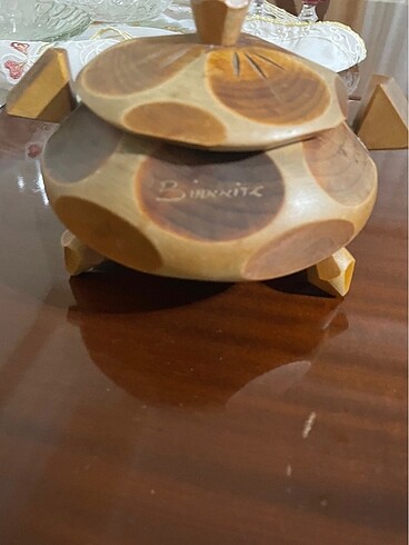 Vintage bohem Avrupa ahşap kutu - Görsel 5