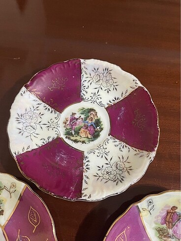 Antika 3 adet Frogonard fincan çay tabak - Görsel 5