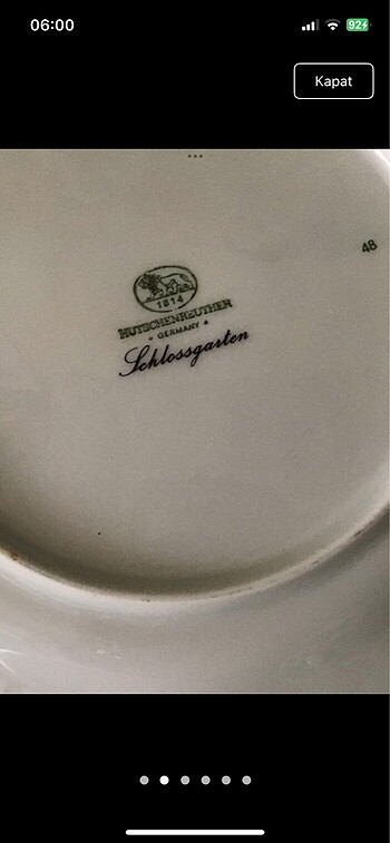 Antika Hutschenreuther Alman Trio - Görsel 4