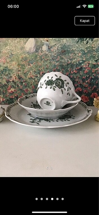 Antika Hutschenreuther Alman Trio - Görsel 2