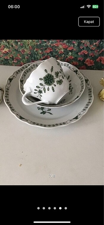 Antika Hutschenreuther Alman Trio - Görsel 3