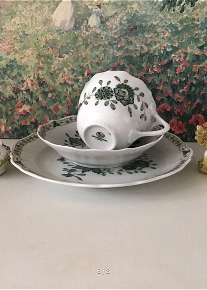 Antika Hutschenreuther Alman Trio - Görsel 2