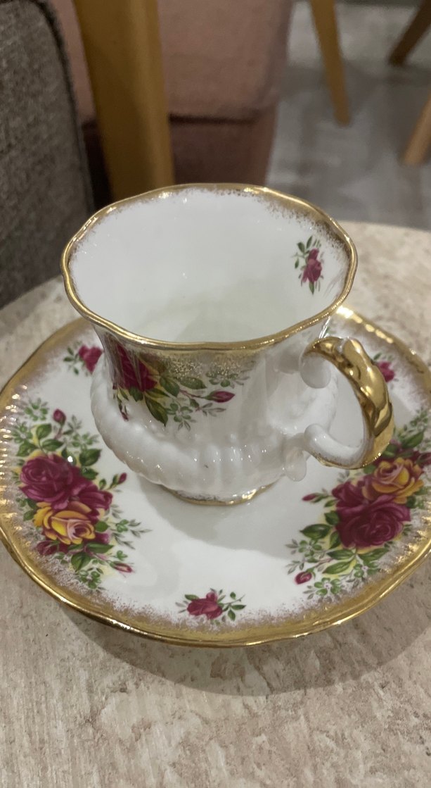 Antika Elizabethan ingiliz fincan - Görsel 4