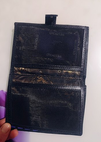 West Polo orjinal Siyah Deri erkek pasaport Cüzdan - Görsel 3