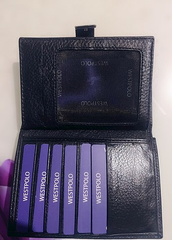 West Polo orjinal Siyah Deri erkek pasaport Cüzdan - Görsel 4