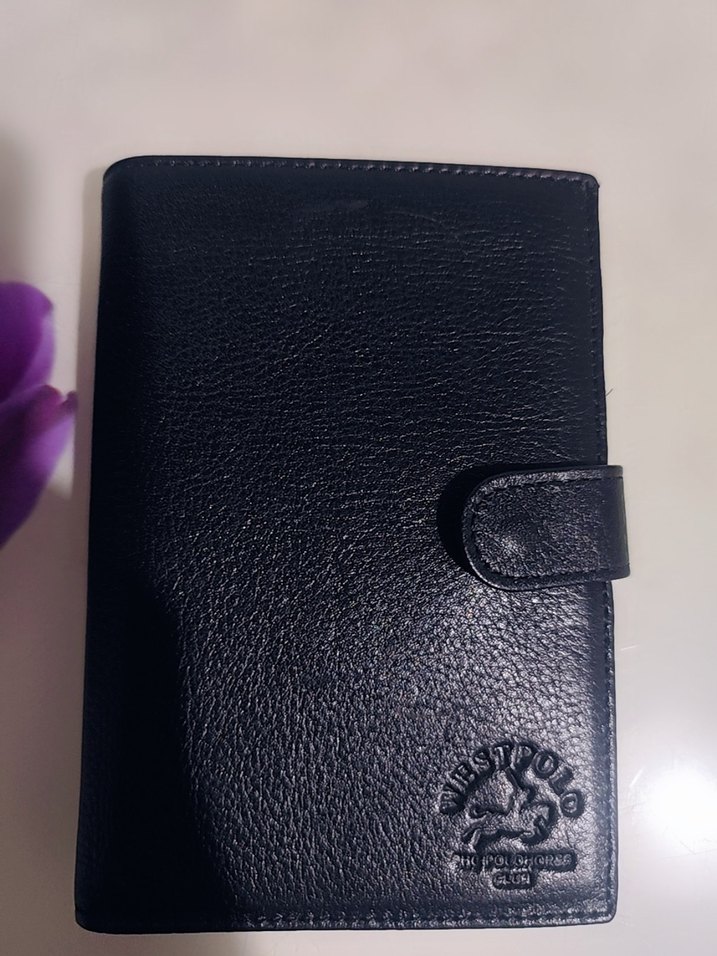 West Polo orjinal Siyah Deri erkek pasaport  Cüzdan - Görsel 2