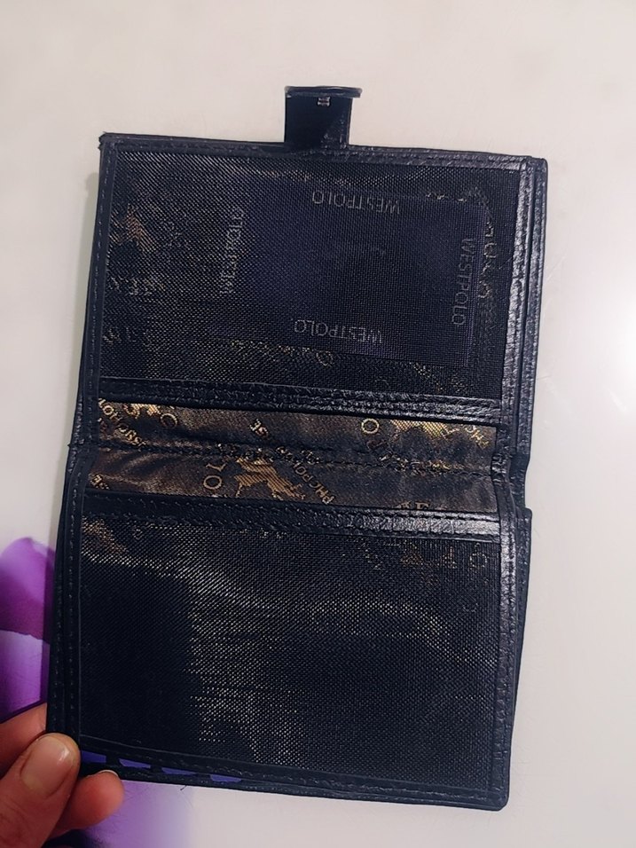 West Polo orjinal Siyah Deri erkek pasaport  Cüzdan - Görsel 3