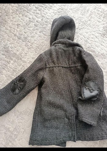 Gri Düğmeli Erkek çocuk Kaban parka - Görsel 4
