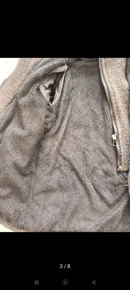 Gri Düğmeli Erkek çocuk Kaban parka - Görsel 3