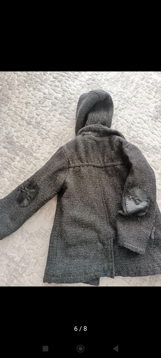 Gri Düğmeli Erkek çocuk Kaban parka - Görsel 4