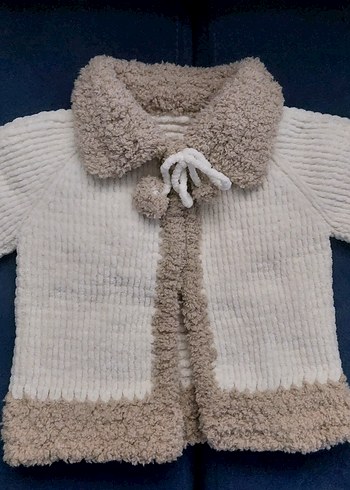 Kız Çocuk örgü kadife hırka - Görsel 2