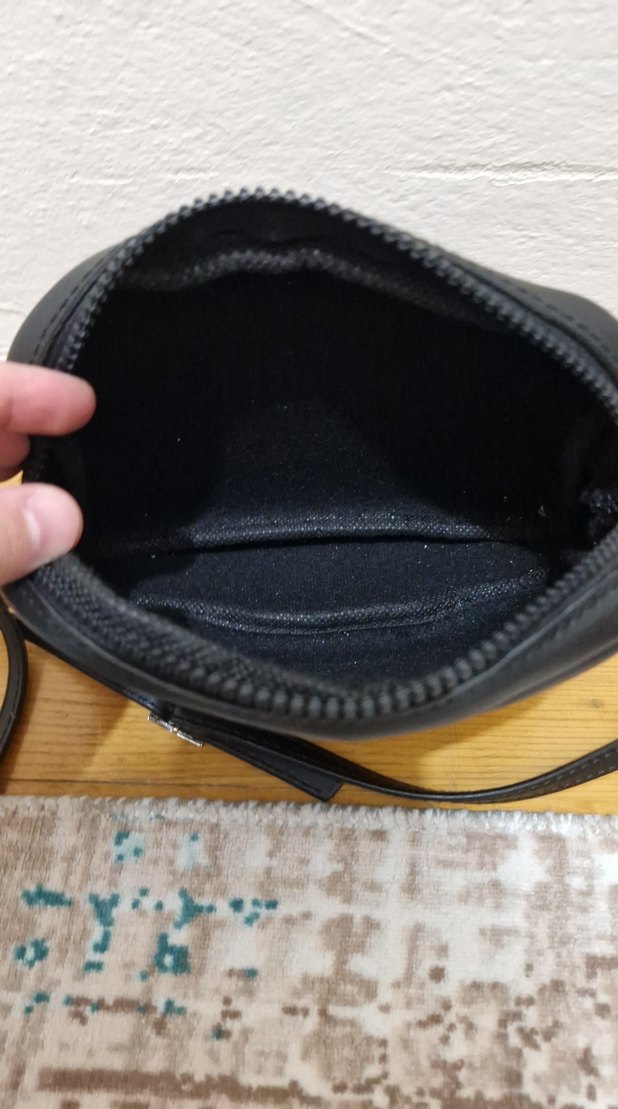 Siyah Deri Kadın Çapraz Askılı Çanta - Görsel 4